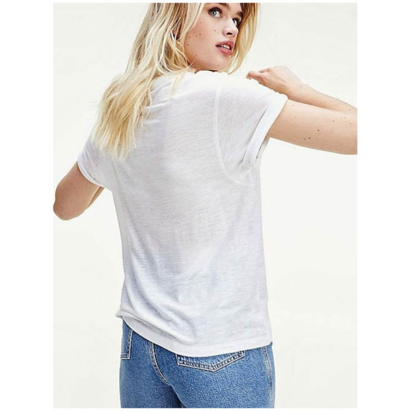TOMMY HIFIGER RLX LINEN LYOCELL C-NK TOP SS